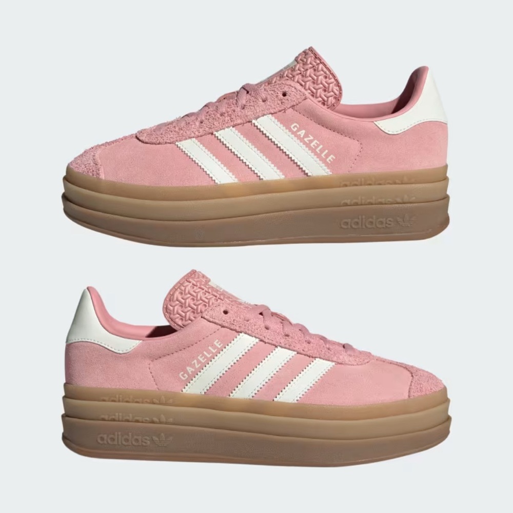 Adidas Women's Gazelle Bold Shoes—Wonder Mauve/Off White/Gum—Size 7